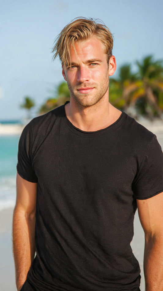 Camiseta casual de manga corta Hombre X3